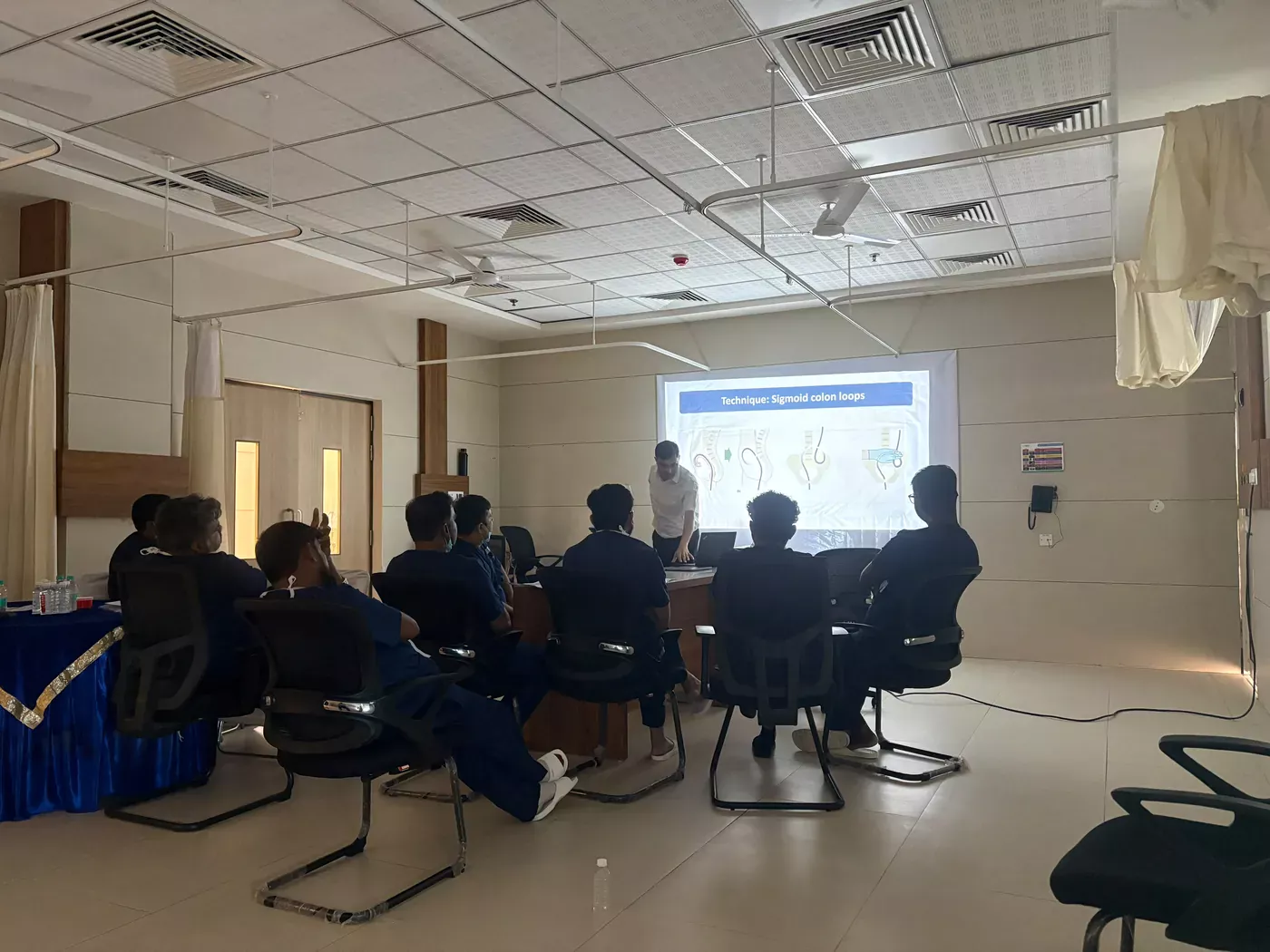 Classroom teaching session during the GI Endoscopy Workshop at Solace Training Academy