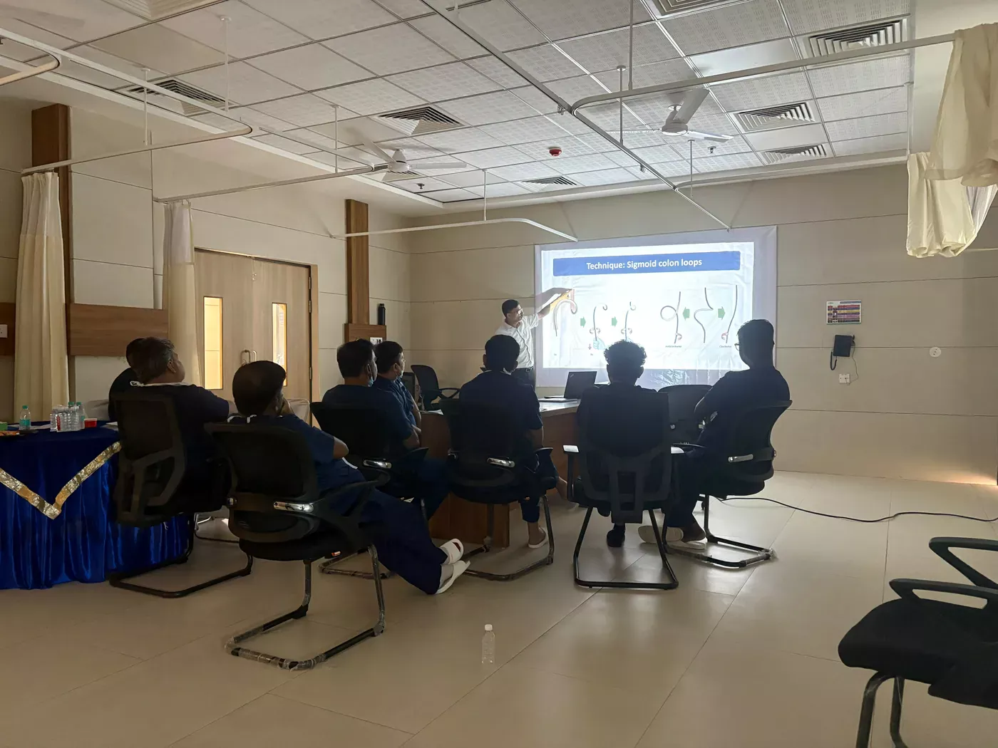 Classroom teaching session during the GI Endoscopy Workshop at Solace Training Academy