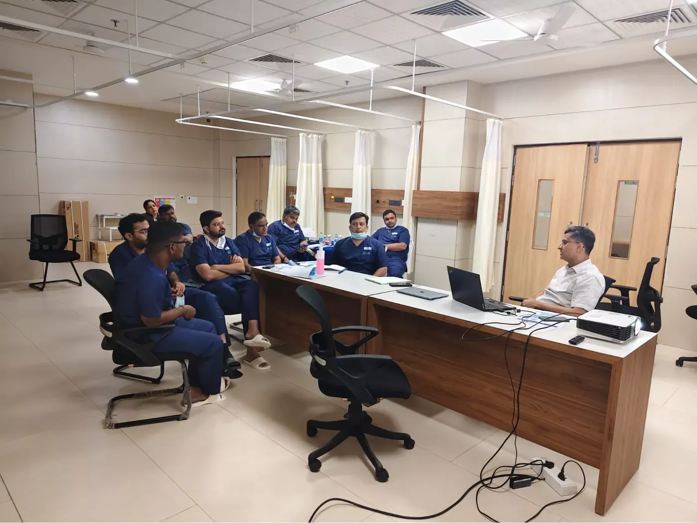 Classroom teaching session during the GI Endoscopy Workshop at Solace Training Academy
