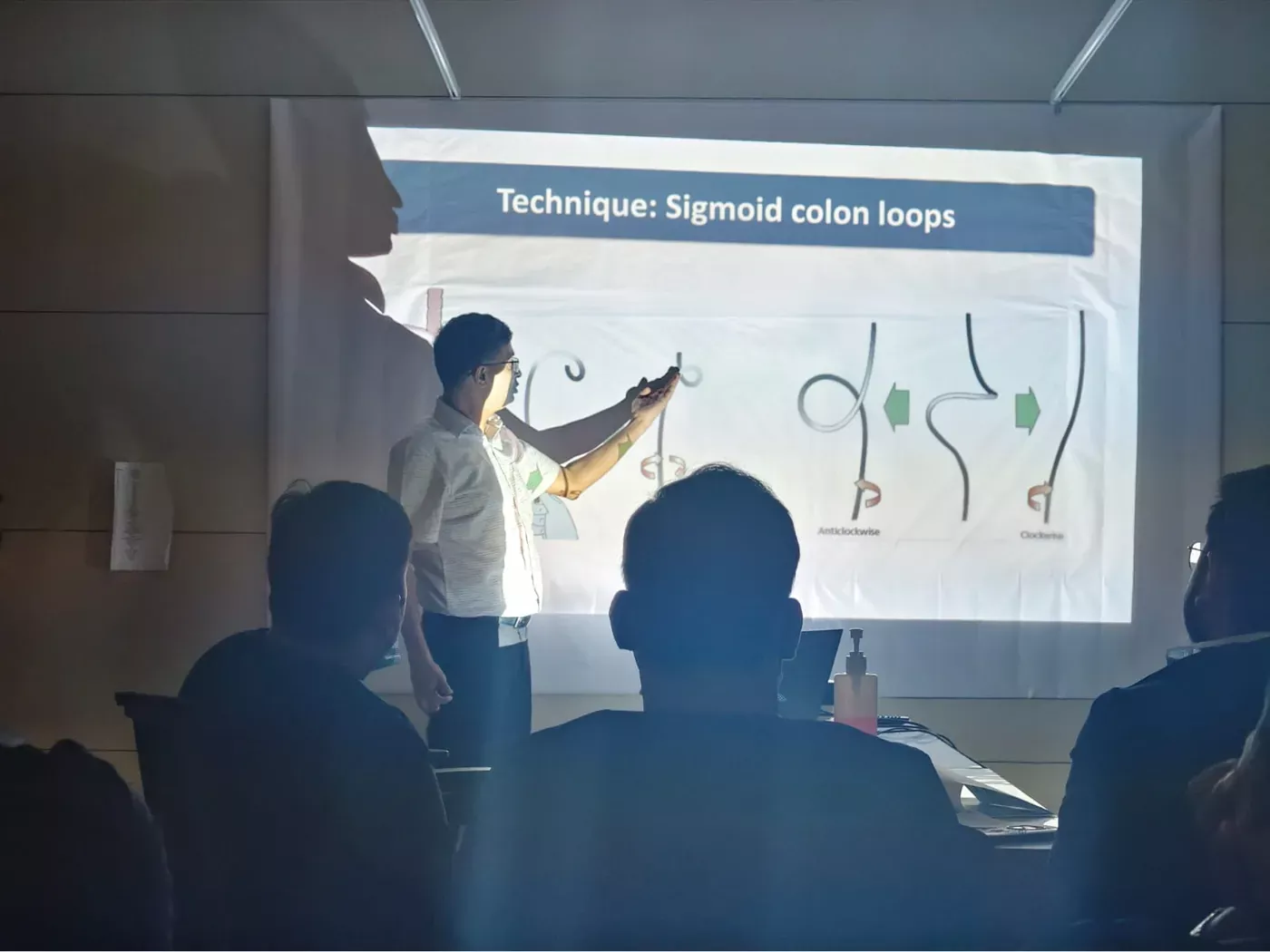 Classroom teaching session during the GI Endoscopy Workshop at Solace Training Academy
