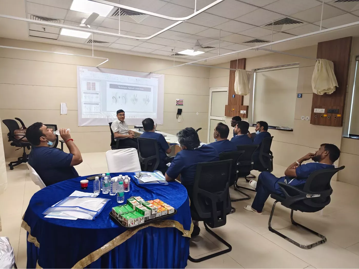 Classroom teaching session during the GI Endoscopy Workshop at Solace Training Academy