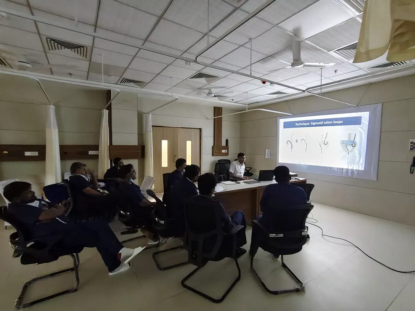 Classroom teaching session during the GI Endoscopy Workshop at Solace Training Academy