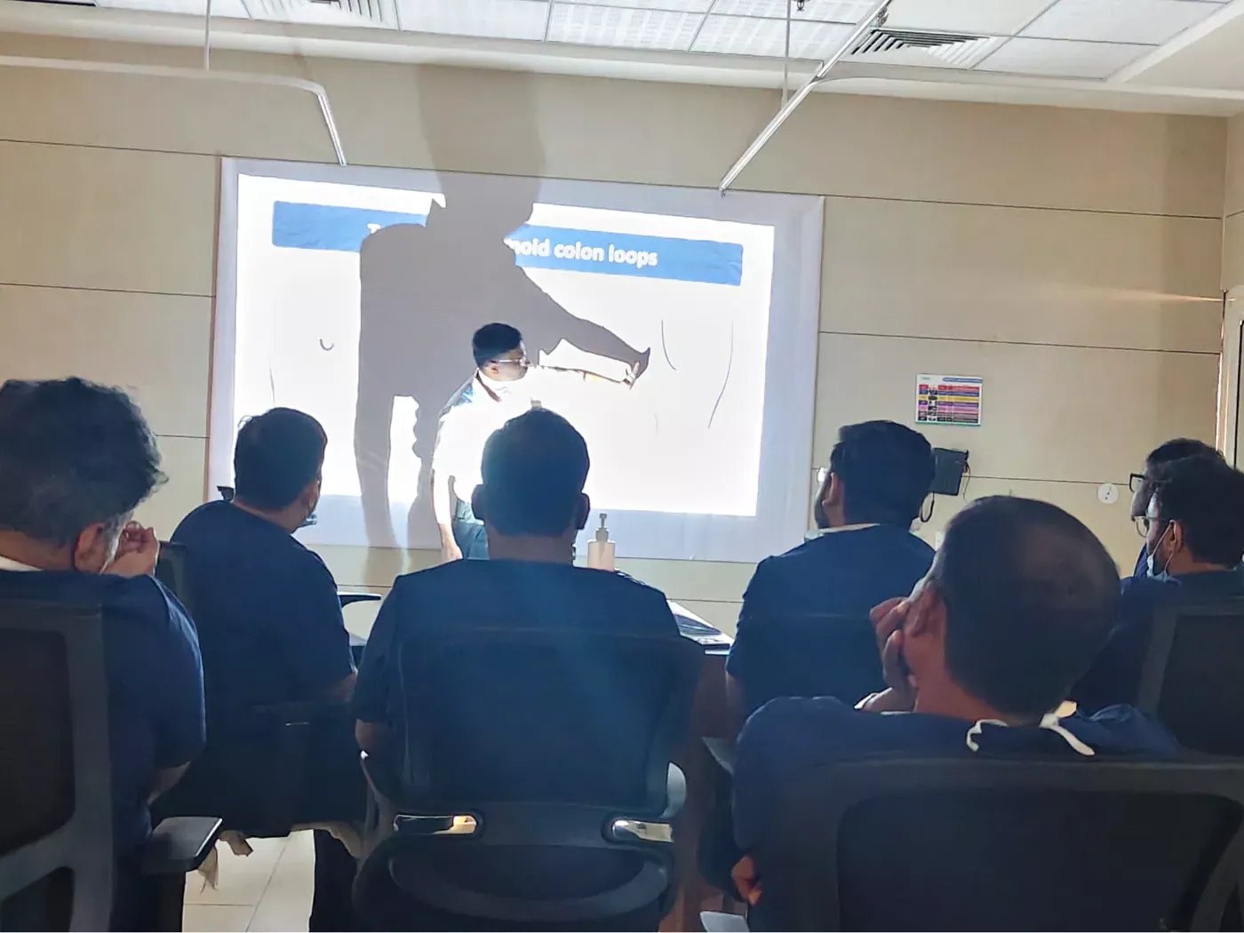 Classroom teaching session during the GI Endoscopy Workshop at Solace Training Academy