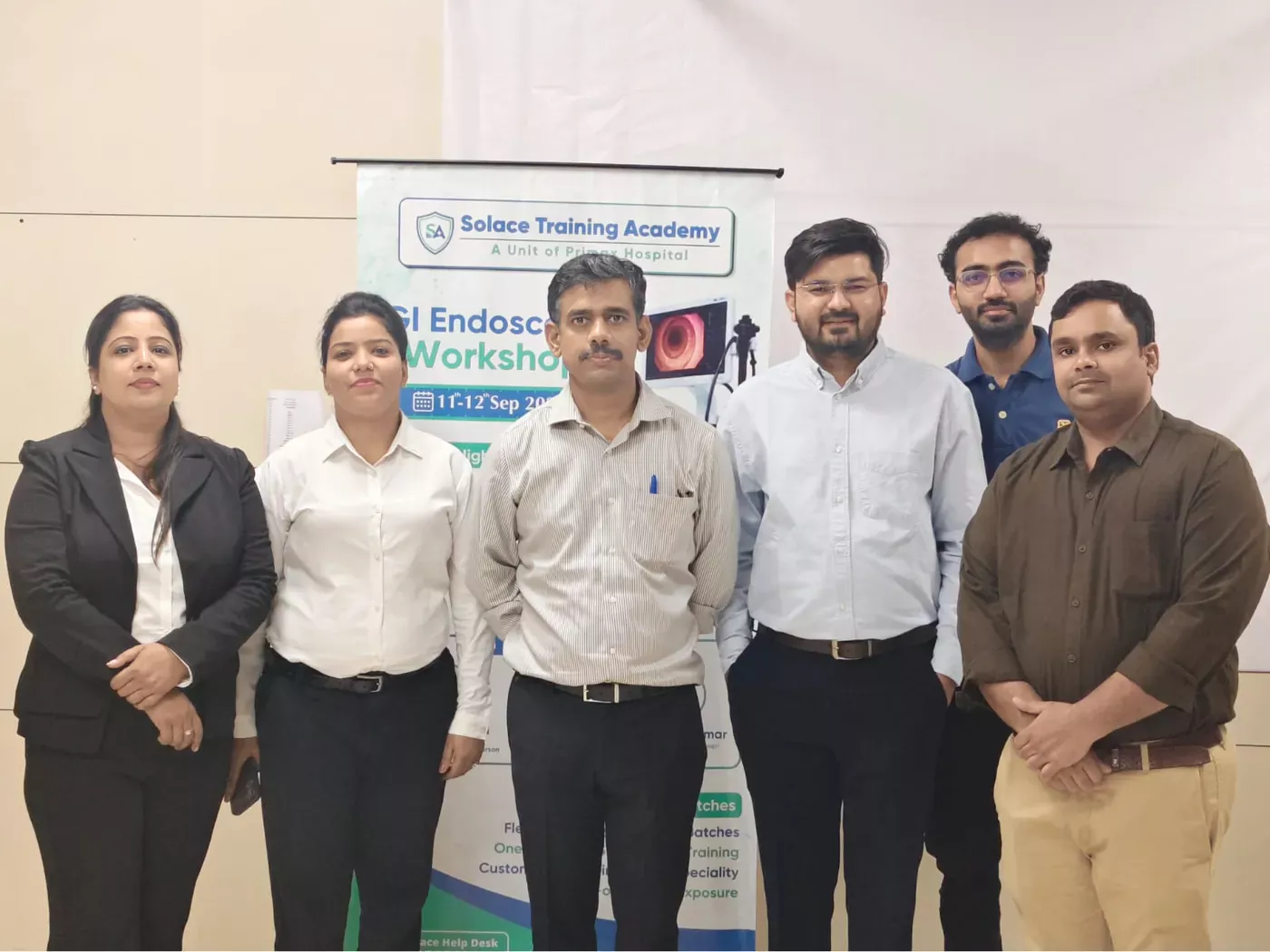 GI Endoscopy Workshop faculty and participants at Solace Training Academy, September 2026