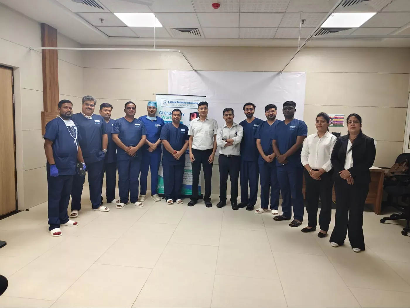 Group photograph from the GI Endoscopy Workshop at Primax Hospital, Sonipat